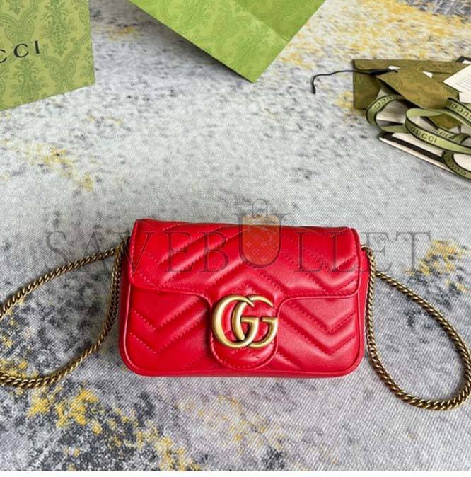 g*u*i marmont matelasse leather S*per mini bag 476433 (19.5*10.2*5.1cm)